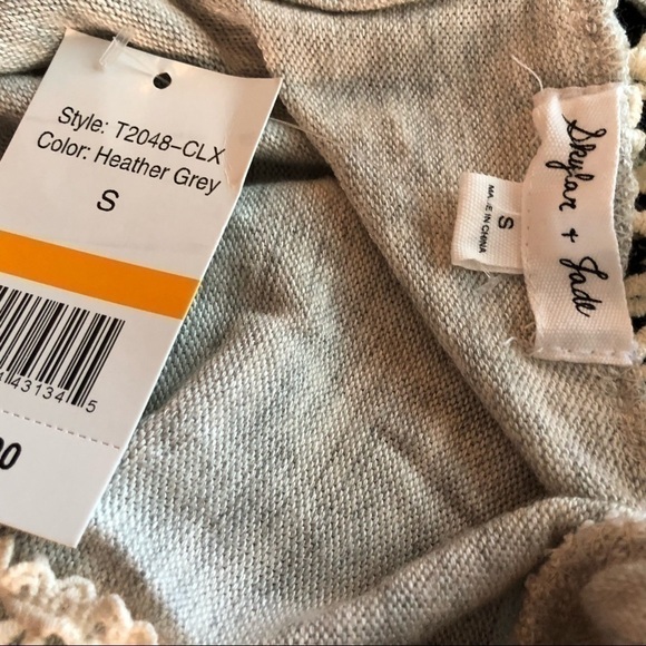 SKYLAR & JADE NWT Top Heather Grey - Picture 7 of 8